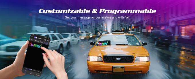 プログラム可能なLEDサイン,15'x4' プリメイドアニメーション&カスタマイズ可能なテキスト LEDカーサイン,Bluetooth APP制御スクロールLEDサイン,カスタム,グラフィティ 1
