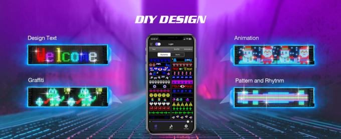 プログラム可能なLEDサイン,15'x4' プリメイドアニメーション&カスタマイズ可能なテキスト LEDカーサイン,Bluetooth APP制御スクロールLEDサイン,カスタム,グラフィティ 3