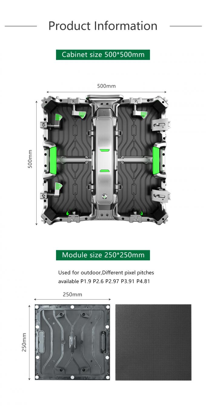高性能LEDビデオ壁スクリーン付きのレンタルLEDスクリーン P2.5 P3 P4 P5 P6 室内・室外LEDディスプレイスクリーン 2