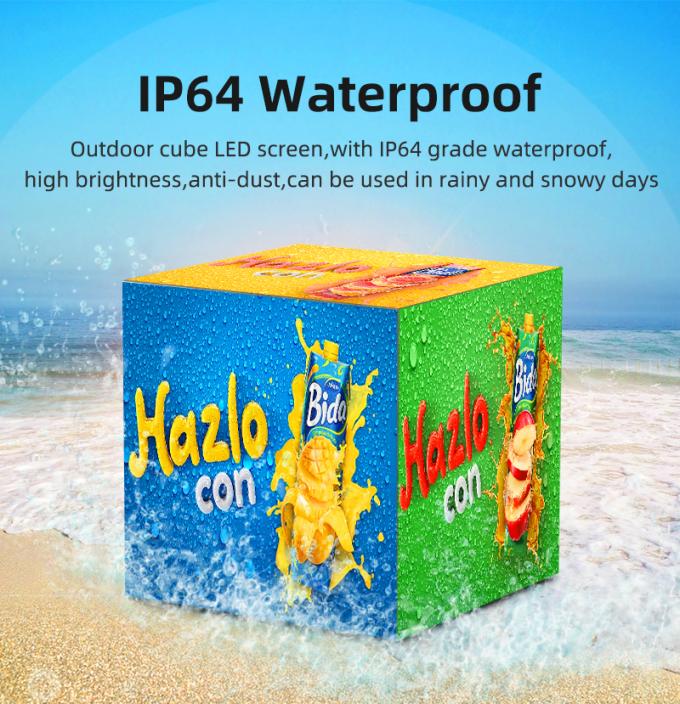 キューブLEDディスプレイ P2.5 P3 P4mm パーソナライズされた小売店広告 キューブLEDスクリーン 3