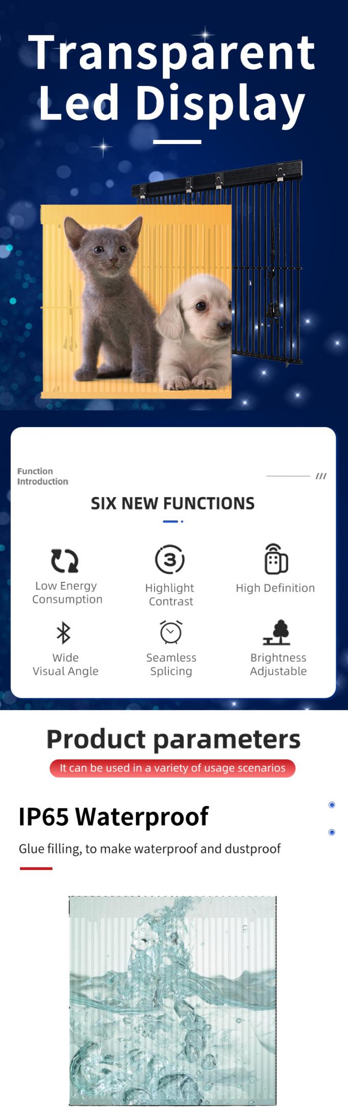 透明LED画面 透明ガラス窓 LED透明ビデオ壁 柔軟なパネル 高明るさLED画面 0