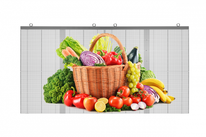 室内透明なLEDディスプレイ P3.91LEDビデオ壁ガラスLEDメッシュディスプレイパネル 3