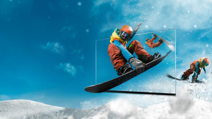 透明なP3.91 ホログラフィックLEDスクリーン フルカラーLEDディスプレイスクリーン ホログラフィックインビジブルインビジブルLEDスクリーン 4