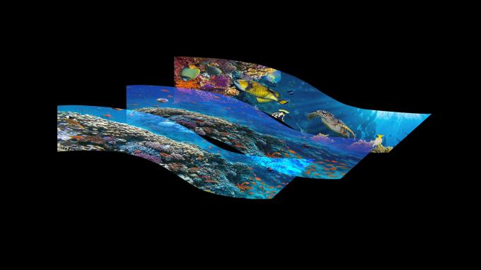 透明なP3.91 ホログラフィックLEDスクリーン フルカラーLEDディスプレイスクリーン ホログラフィックインビジブルインビジブルLEDスクリーン 6