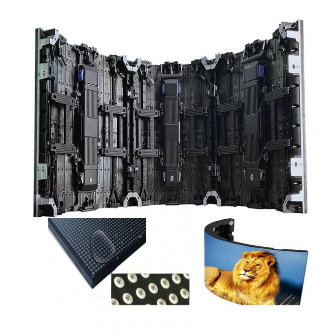 湾曲スクリーン屋内/屋外フレキシブルLEDビデオウォールレンタル LEDディスプレイ 展示会＆ステージ活動用-P2.976 P3.91 P4.81 2