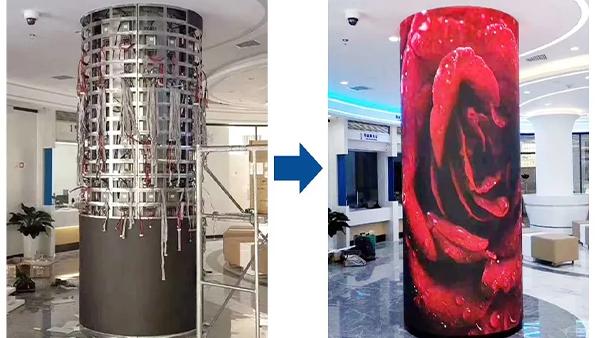 パーソナライズできるソフトLEDスクリーン テレビディスプレイP3 インダース 柔軟なLEDパネル セキシースクリーン 価格 3