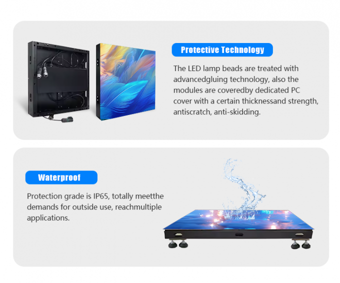 3DステージダンスフロアパネルディスプレイインタラクティブLEDフロアタイルスクリーン P2.6 P2.97 P3.91 LEDスクリーン 3