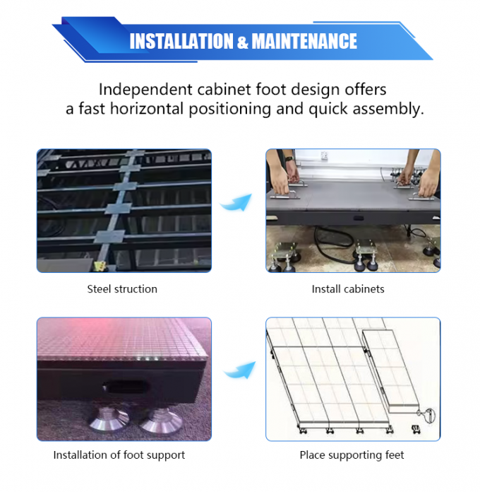 3DステージダンスフロアパネルディスプレイインタラクティブLEDフロアタイルスクリーン P2.6 P2.97 P3.91 LEDスクリーン 9